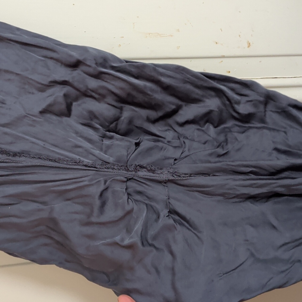 Sz 0 Jaga Charcoal Frayed Edge Sleeveless Dress - Picture 4 of 5